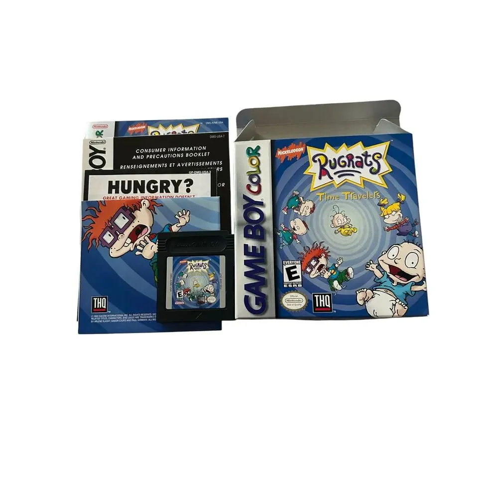 Rugrats: Time Travelers Nintendo Game Boy Complete w/ Box & Manual Needs Battery